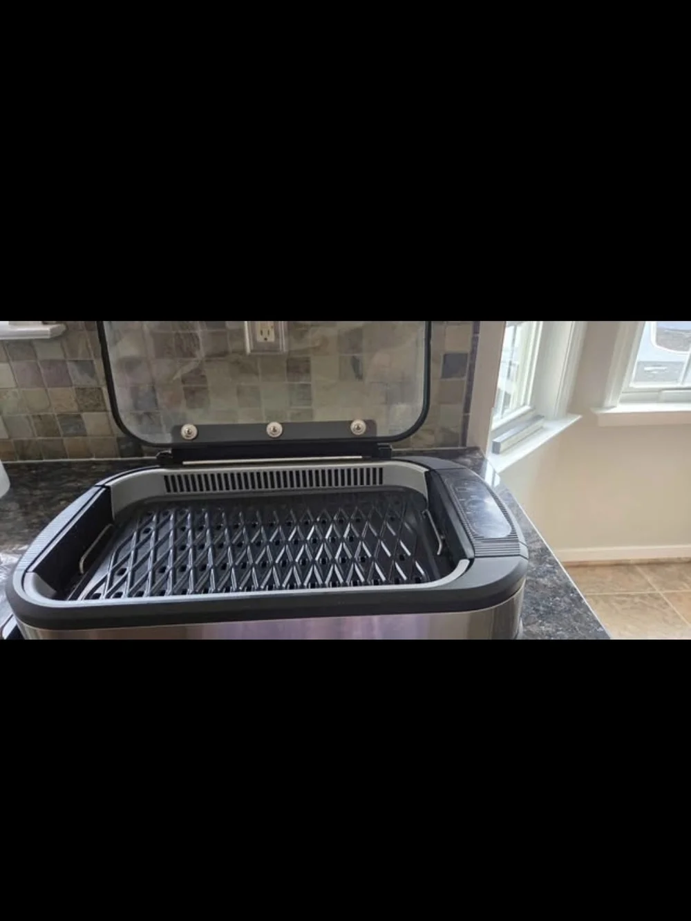 Stainless Black Electric Indoor Grill - Black